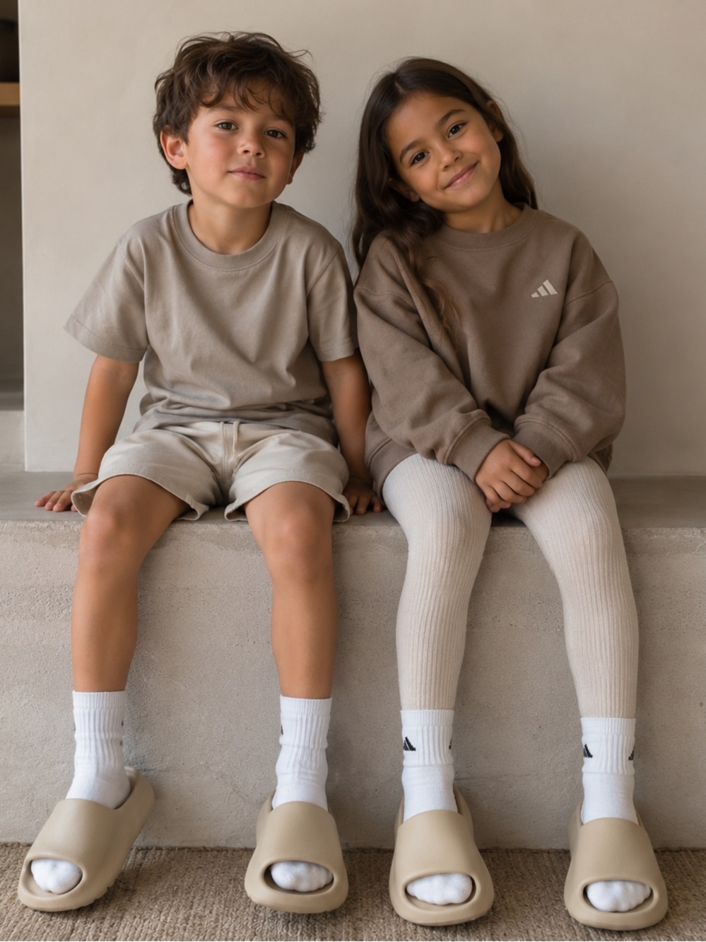 Adidas Yeezy Slides Kids – Size 11 – Unisex – Beige/Tan